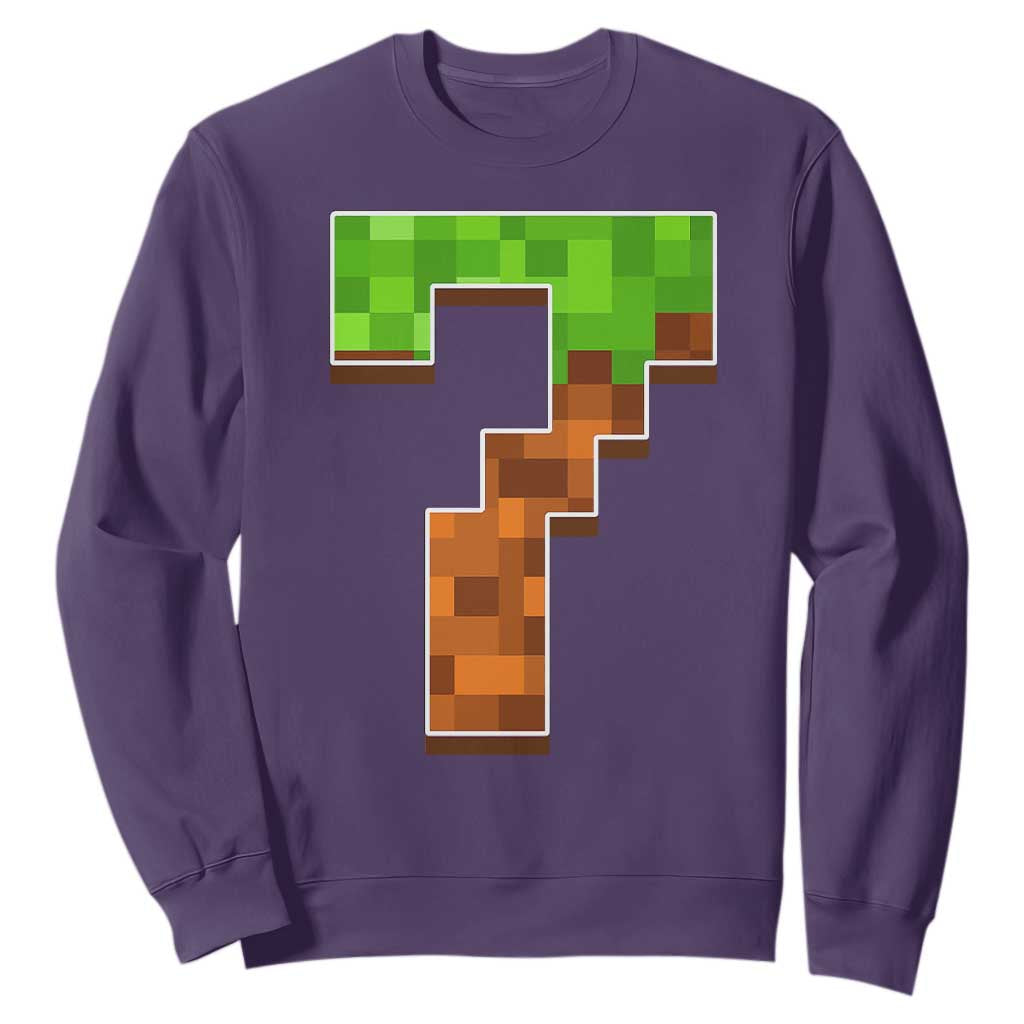 Number 7 Sweatshirt Game Matching 67 Meme Costume 7th Birthday 7 Years TS10 Purple Print Your Wear