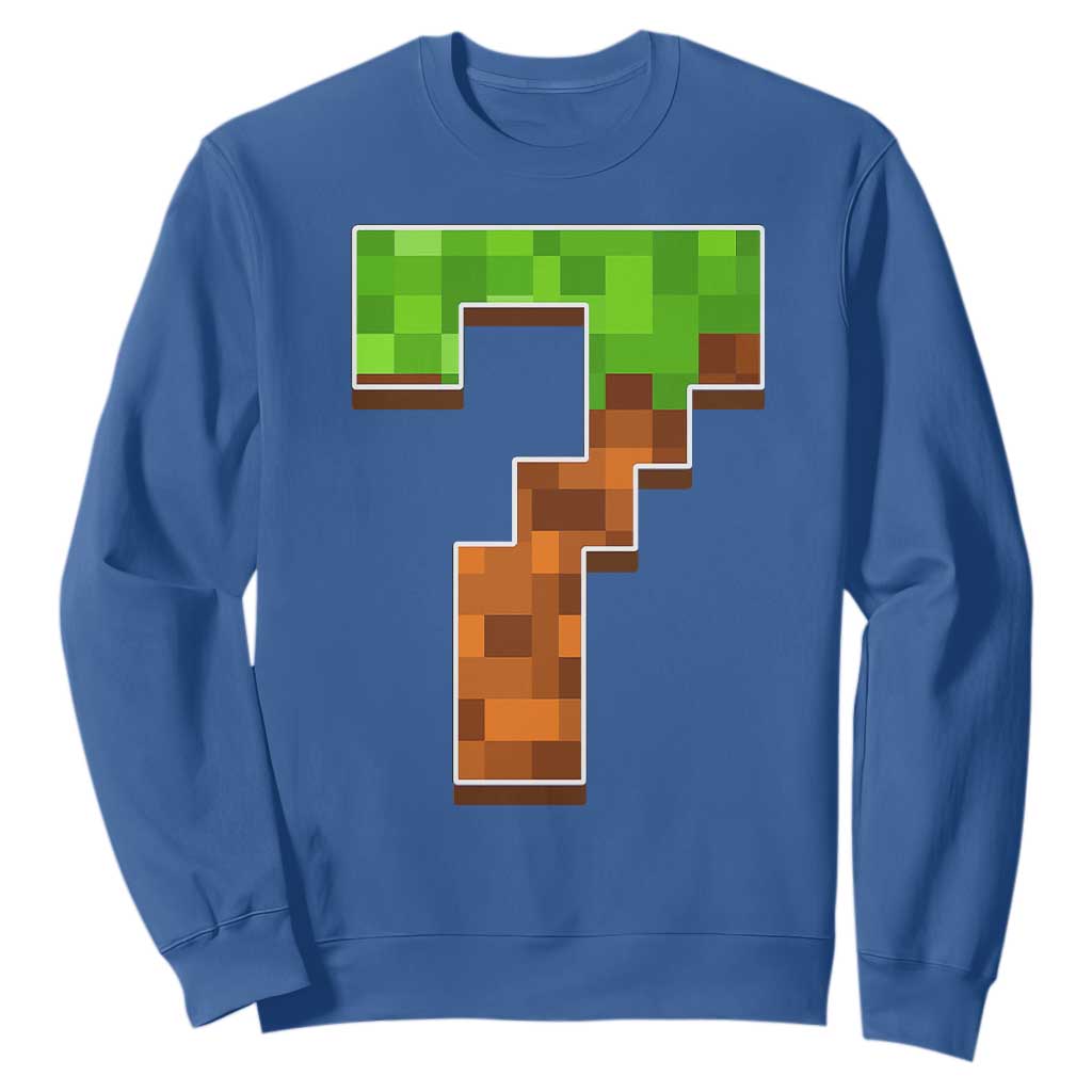Number 7 Sweatshirt Game Matching 67 Meme Costume 7th Birthday 7 Years TS10 Royal Blue Print Your Wear
