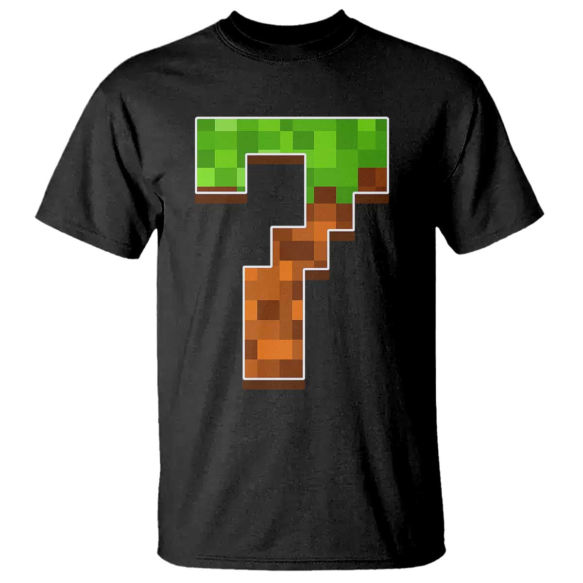Number 7 T Shirt Game Matching 67 Meme Costume 7th Birthday 7 Years TS10 Black Print Your Wear