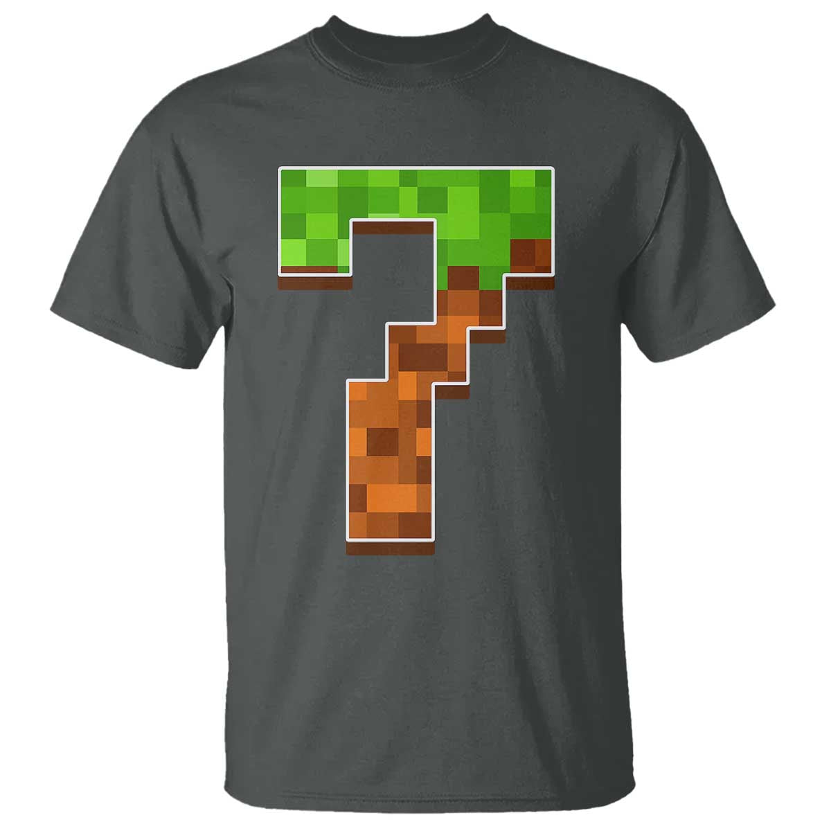 Number 7 T Shirt Game Matching 67 Meme Costume 7th Birthday 7 Years TS10 Dark Heather Print Your Wear