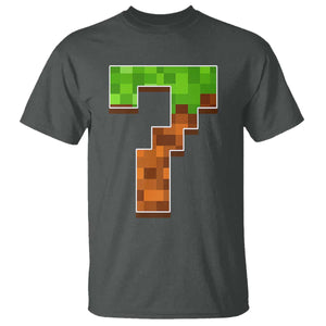 Number 7 T Shirt Game Matching 67 Meme Costume 7th Birthday 7 Years TS10 Dark Heather Print Your Wear