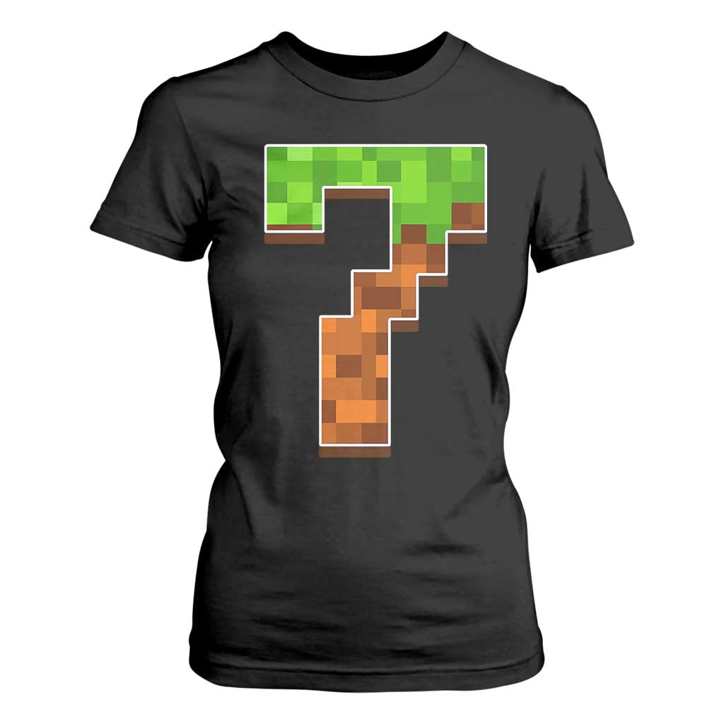 Number 7 T Shirt For Women Game Matching 67 Meme Costume 7th Birthday 7 Years TS10 Black Print Your Wear