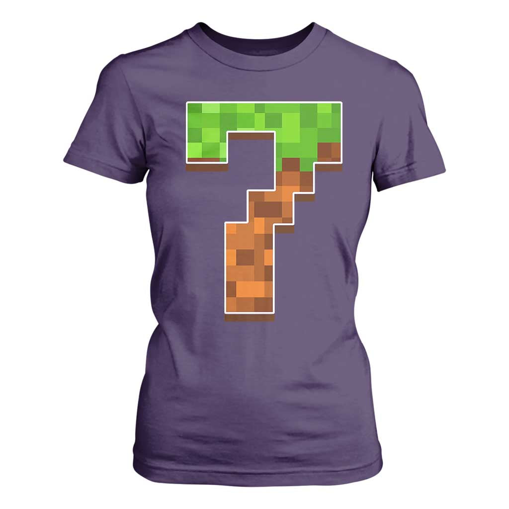 Number 7 T Shirt For Women Game Matching 67 Meme Costume 7th Birthday 7 Years TS10 Purple Print Your Wear