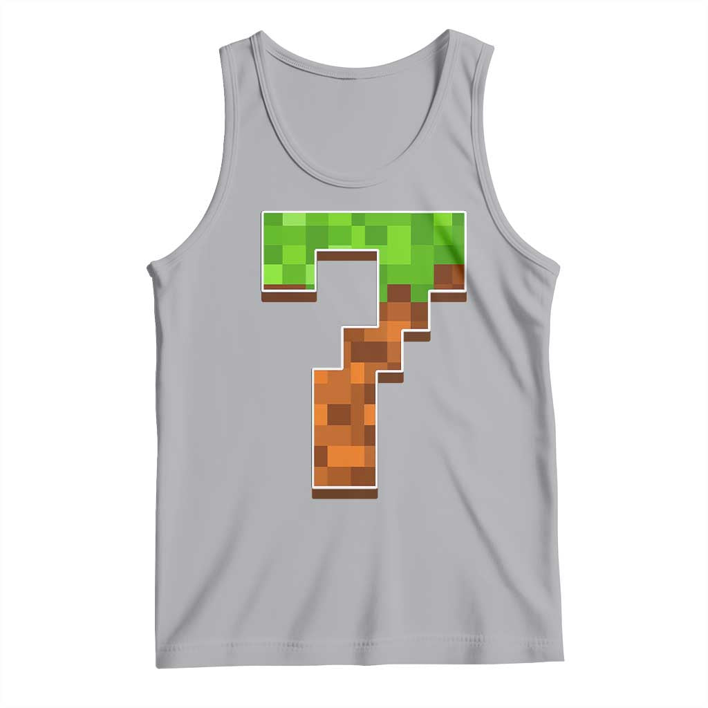Number 7 Tank Top Game Matching 67 Meme Costume 7th Birthday 7 Years TS10 Athletic Heather Print Your Wear