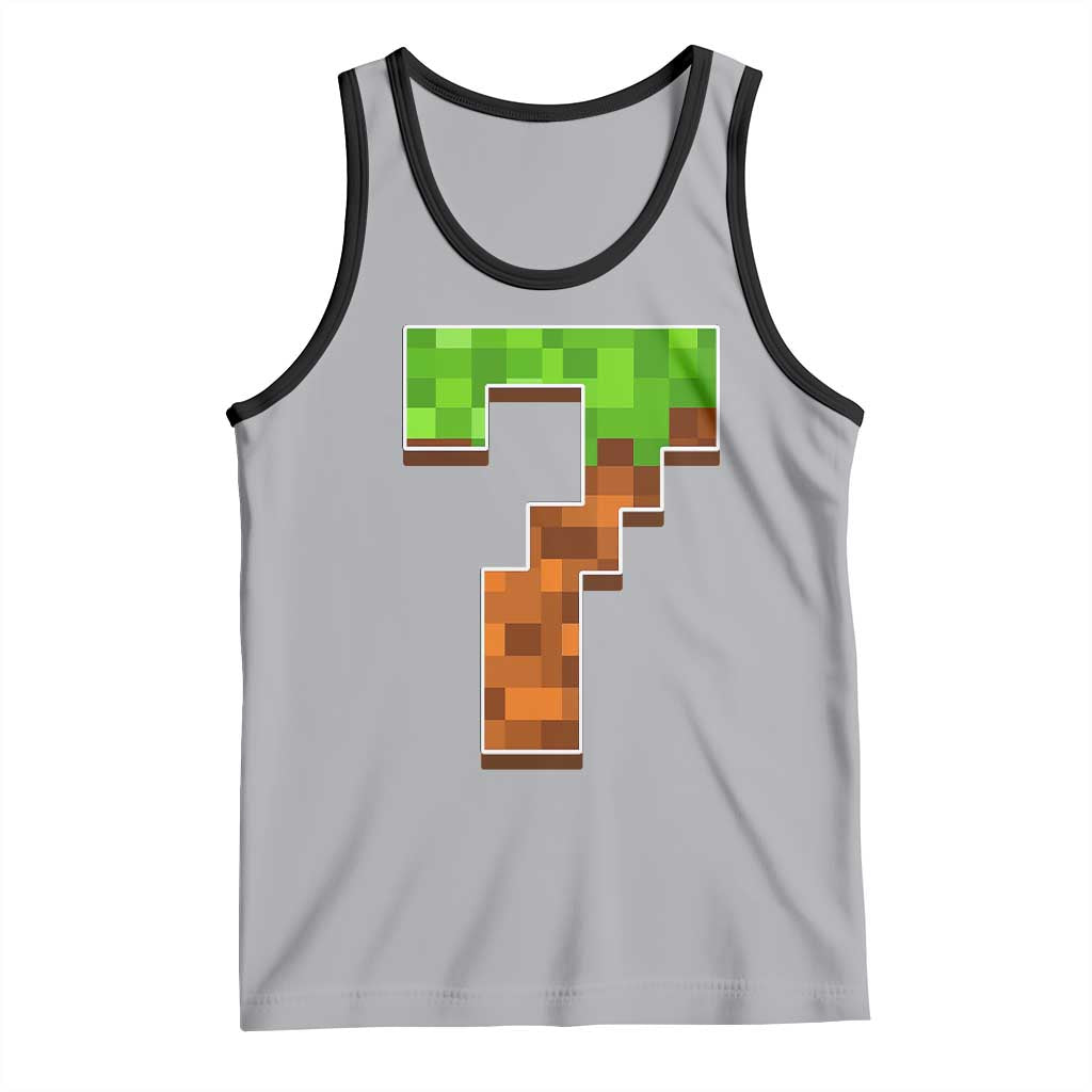 Number 7 Tank Top Game Matching 67 Meme Costume 7th Birthday 7 Years TS10 Athletic Heather Black Print Your Wear