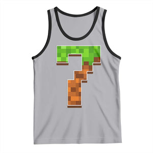 Number 7 Tank Top Game Matching 67 Meme Costume 7th Birthday 7 Years TS10 Athletic Heather Black Print Your Wear