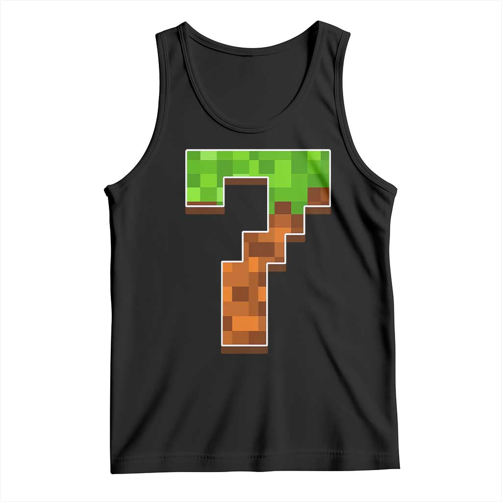 Number 7 Tank Top Game Matching 67 Meme Costume 7th Birthday 7 Years TS10 Black Print Your Wear