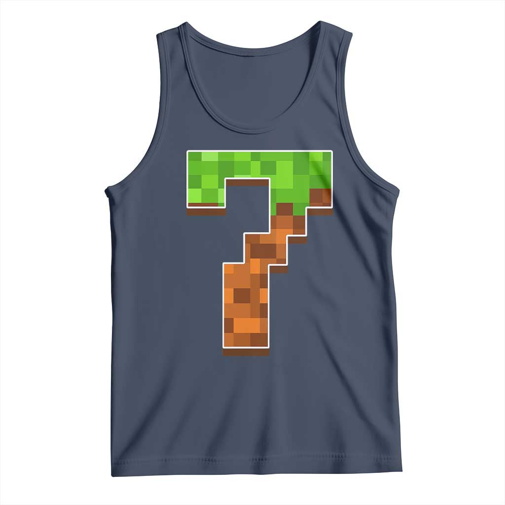 Number 7 Tank Top Game Matching 67 Meme Costume 7th Birthday 7 Years TS10 Navy Print Your Wear