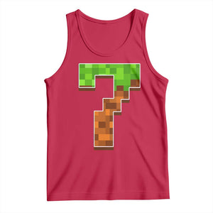Number 7 Tank Top Game Matching 67 Meme Costume 7th Birthday 7 Years TS10 Red Print Your Wear