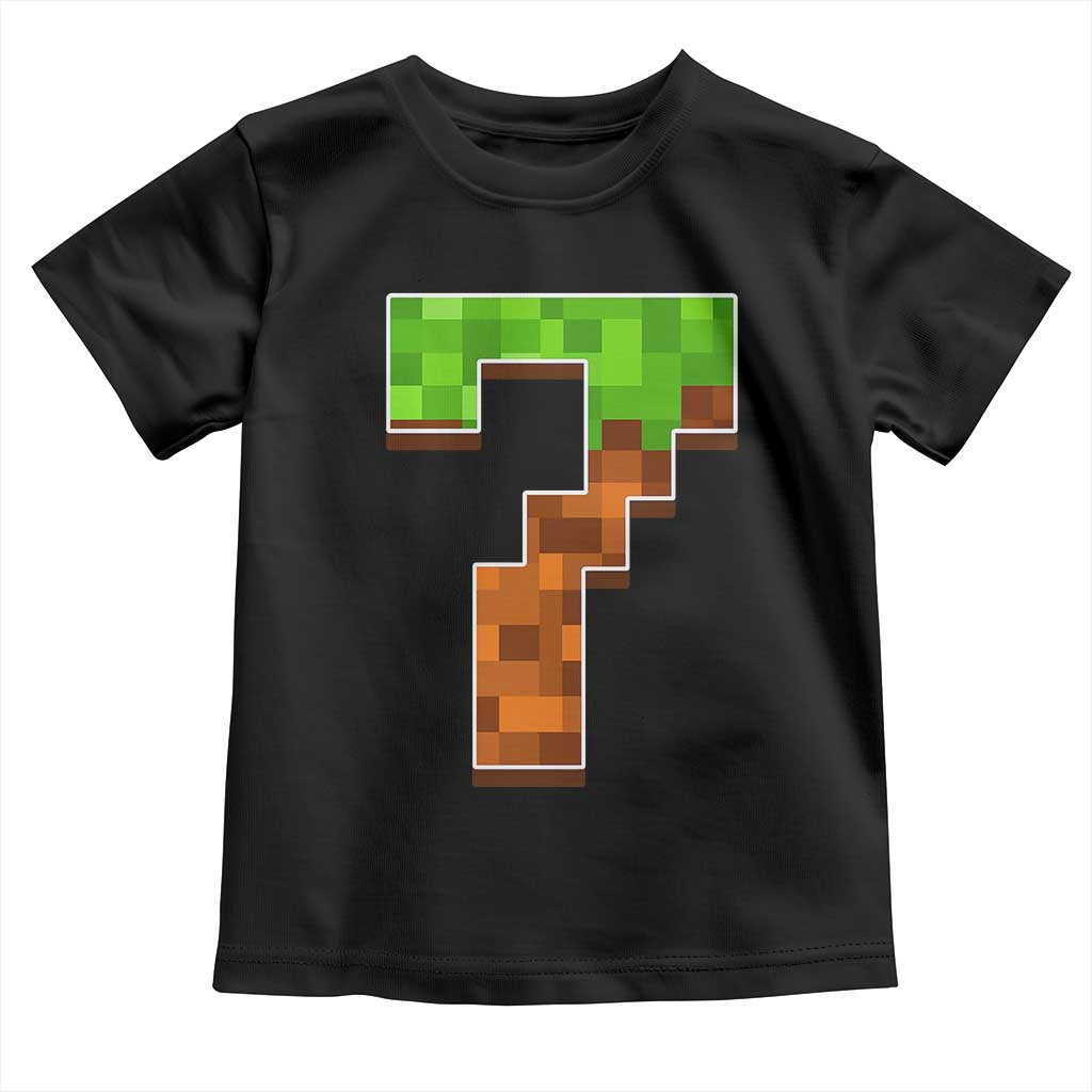 Number 7 Toddler T Shirt Game Matching 67 Meme Costume 7th Birthday 7 Years TS10 Black Print Your Wear