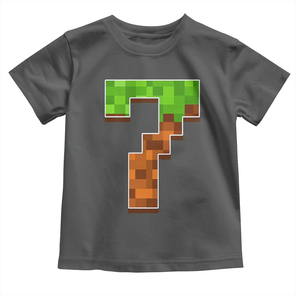 Number 7 Toddler T Shirt Game Matching 67 Meme Costume 7th Birthday 7 Years TS10 Dark Heather Print Your Wear