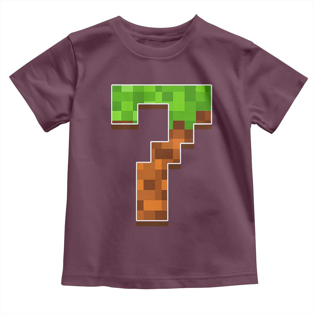 Number 7 Toddler T Shirt Game Matching 67 Meme Costume 7th Birthday 7 Years TS10 Maroon Print Your Wear