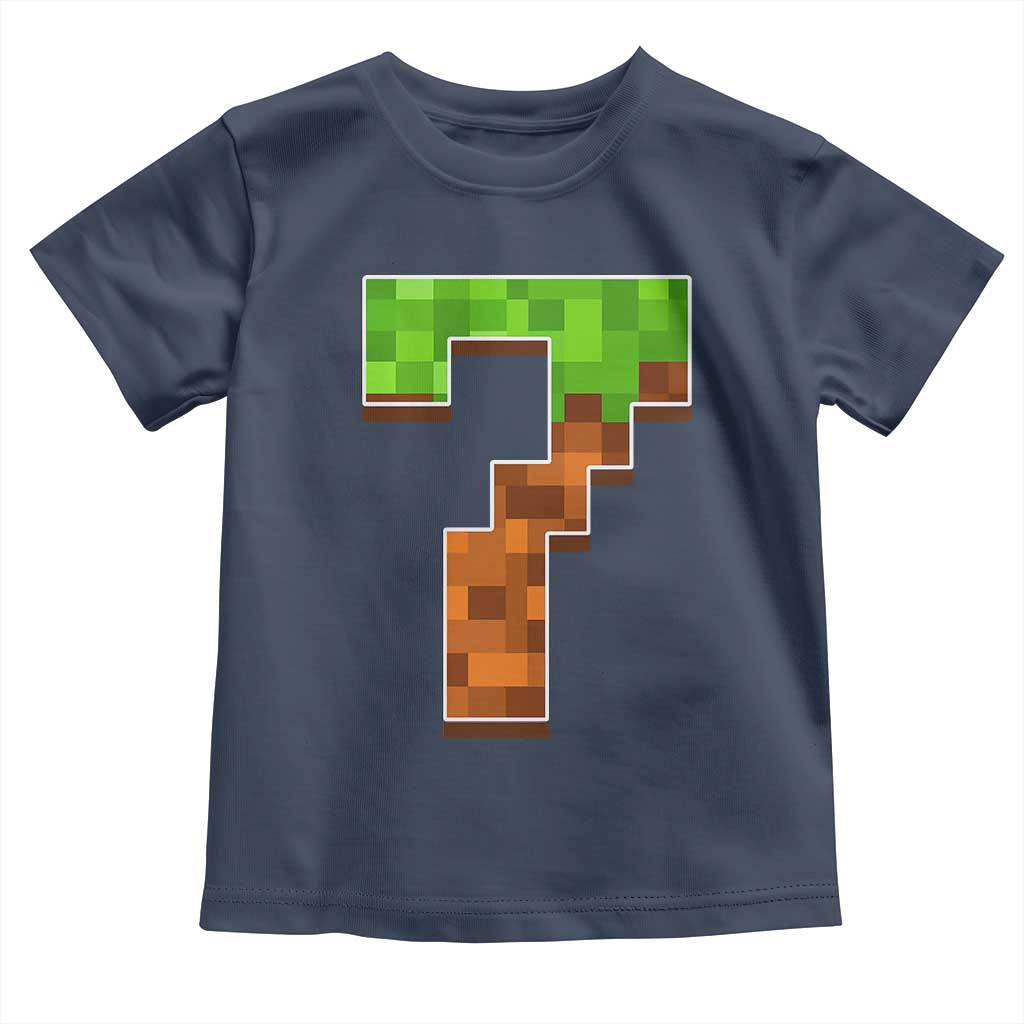 Number 7 Toddler T Shirt Game Matching 67 Meme Costume 7th Birthday 7 Years TS10 Navy Print Your Wear