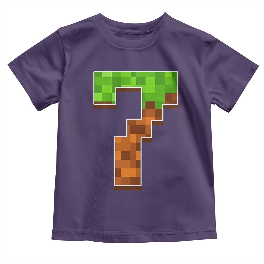 Number 7 Toddler T Shirt Game Matching 67 Meme Costume 7th Birthday 7 Years TS10 Purple Print Your Wear