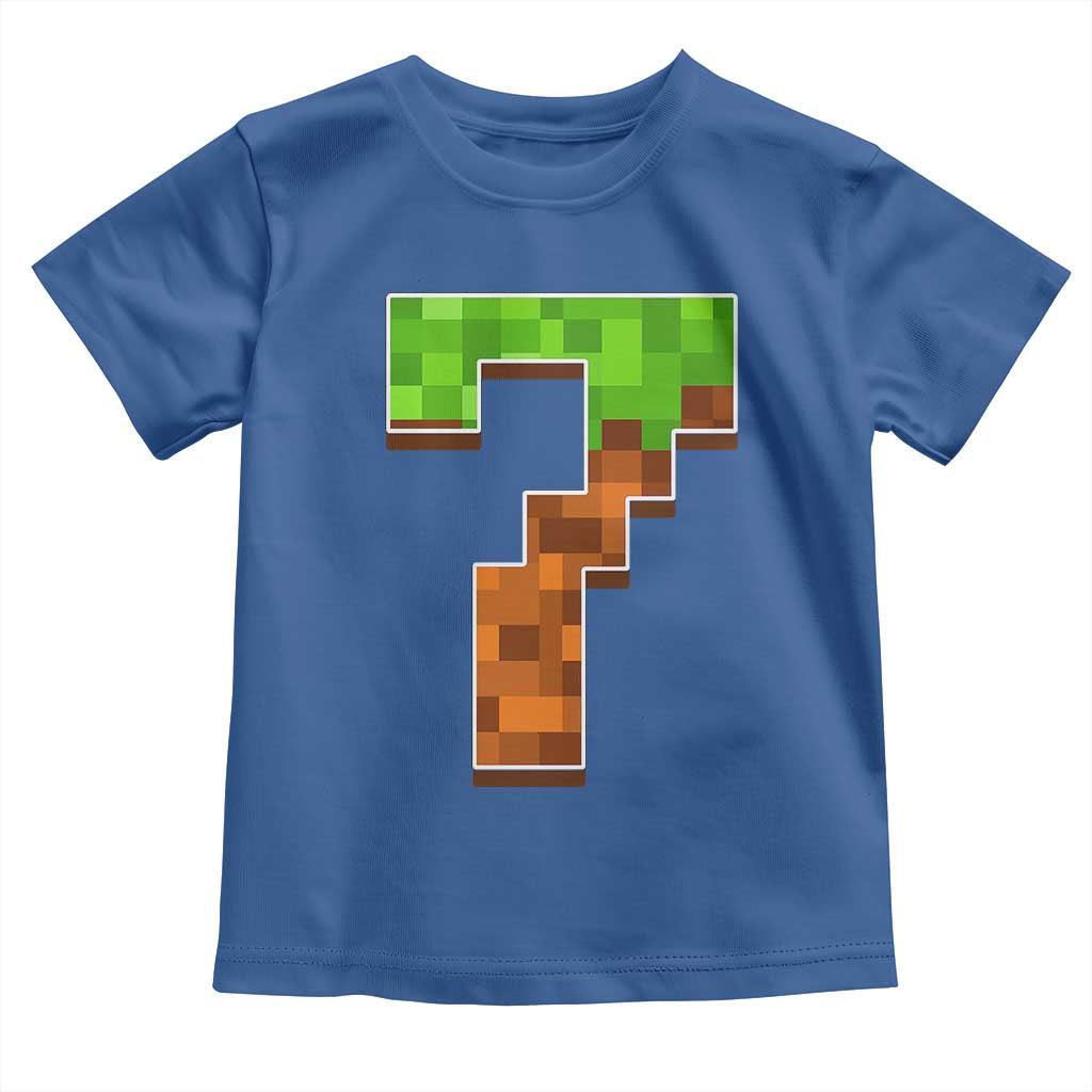 Number 7 Toddler T Shirt Game Matching 67 Meme Costume 7th Birthday 7 Years TS10 Royal Blue Print Your Wear
