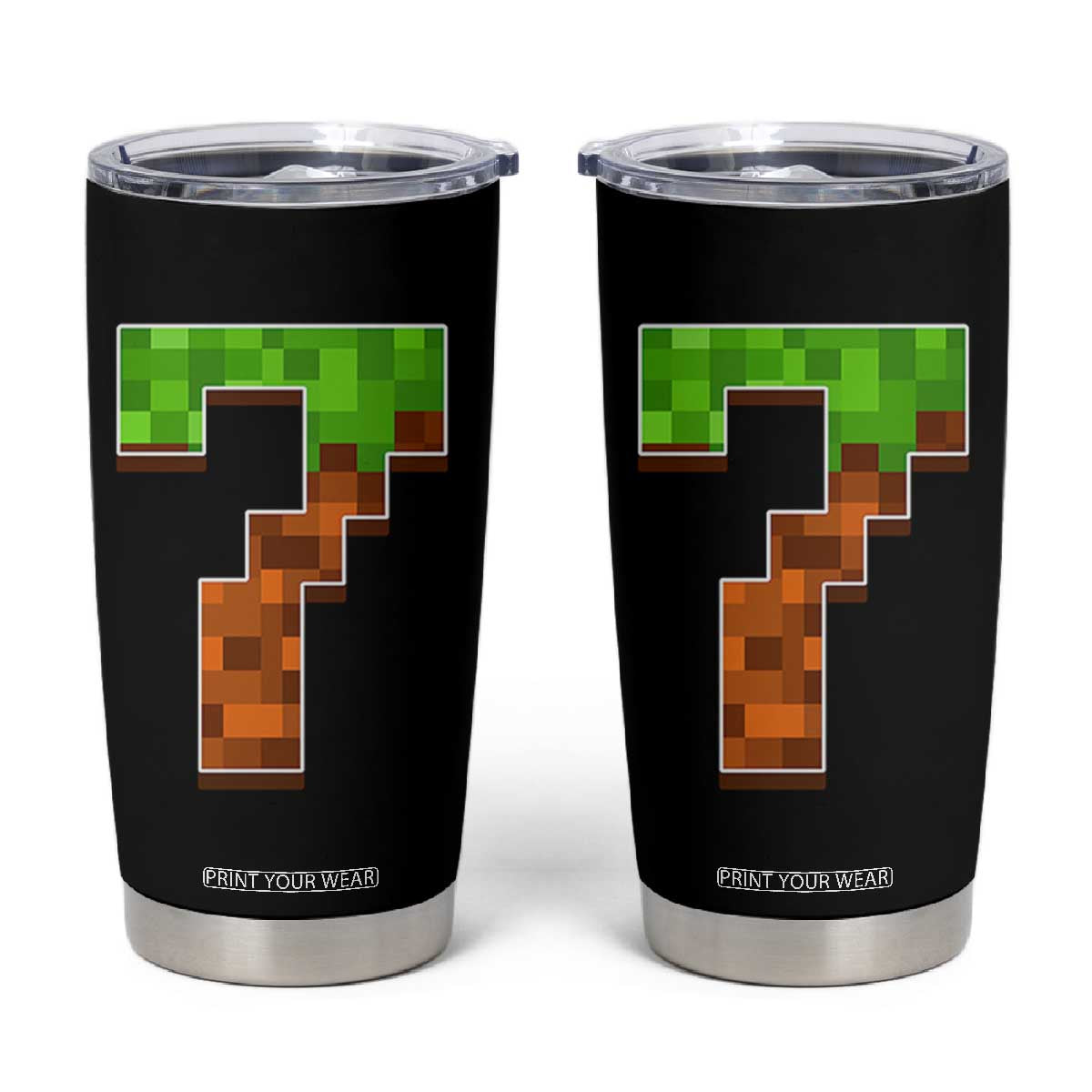 Number 7 Tumbler Cup Game Matching 67 Meme Costume 7th Birthday 7 Years TS10 Black Print Your Wear