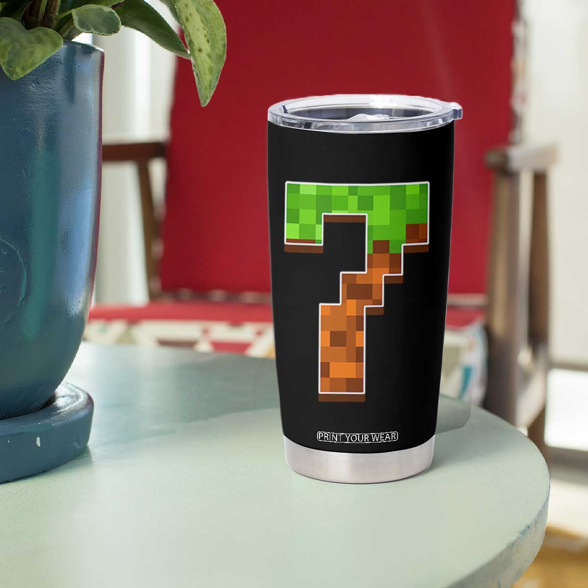 Number 7 Tumbler Cup Game Matching 67 Meme Costume 7th Birthday 7 Years TS10 Print Your Wear