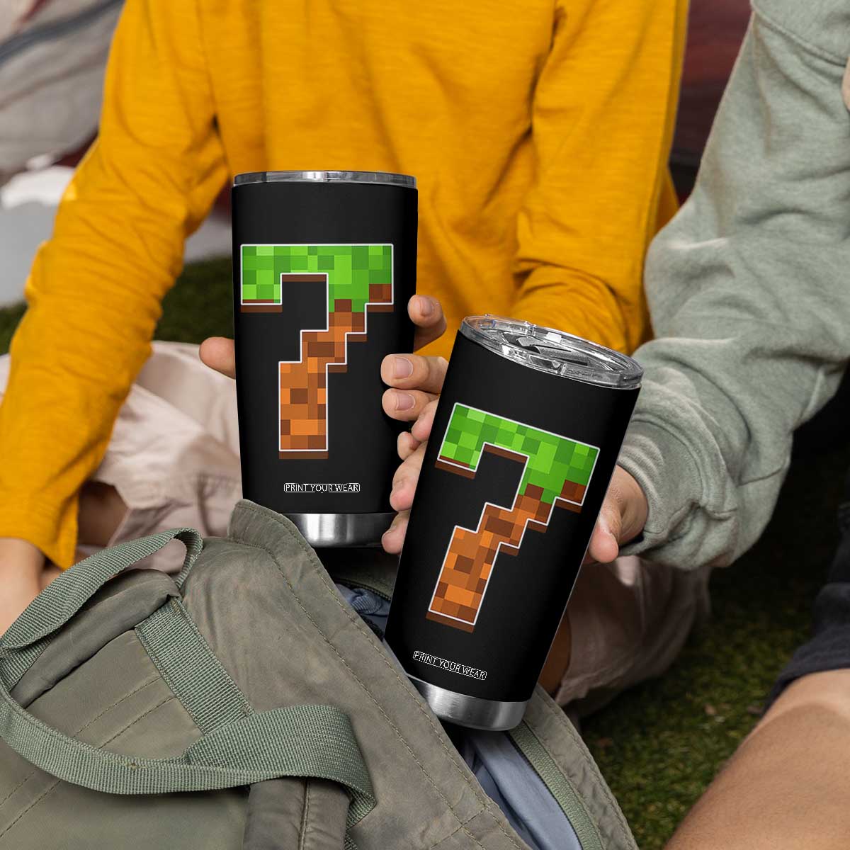 Number 7 Tumbler Cup Game Matching 67 Meme Costume 7th Birthday 7 Years TS10 Print Your Wear