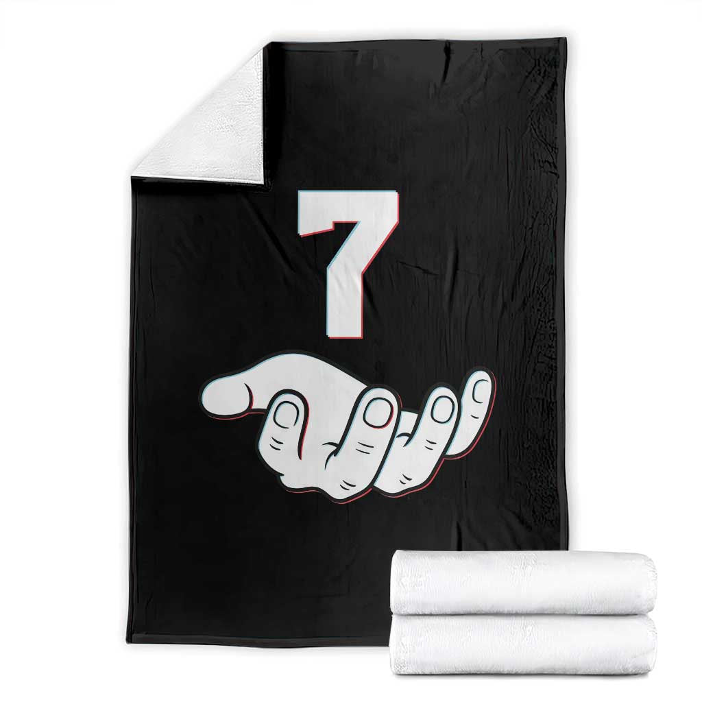 Number 7 Throw Blanket Matching 67 Meme Costume 7th Birthday 7 Years TS10 Black Print Your Wear