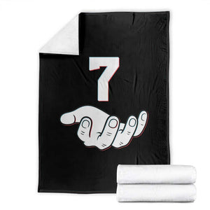 Number 7 Throw Blanket Matching 67 Meme Costume 7th Birthday 7 Years TS10 Black Print Your Wear