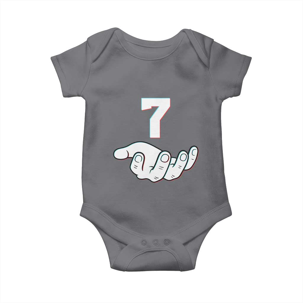 Number 7 Baby Onesie Matching 67 Meme Costume 7th Birthday 7 Years TS10 Charcoal Print Your Wear