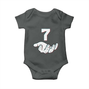 Number 7 Baby Onesie Matching 67 Meme Costume 7th Birthday 7 Years TS10 Dark Heather Print Your Wear