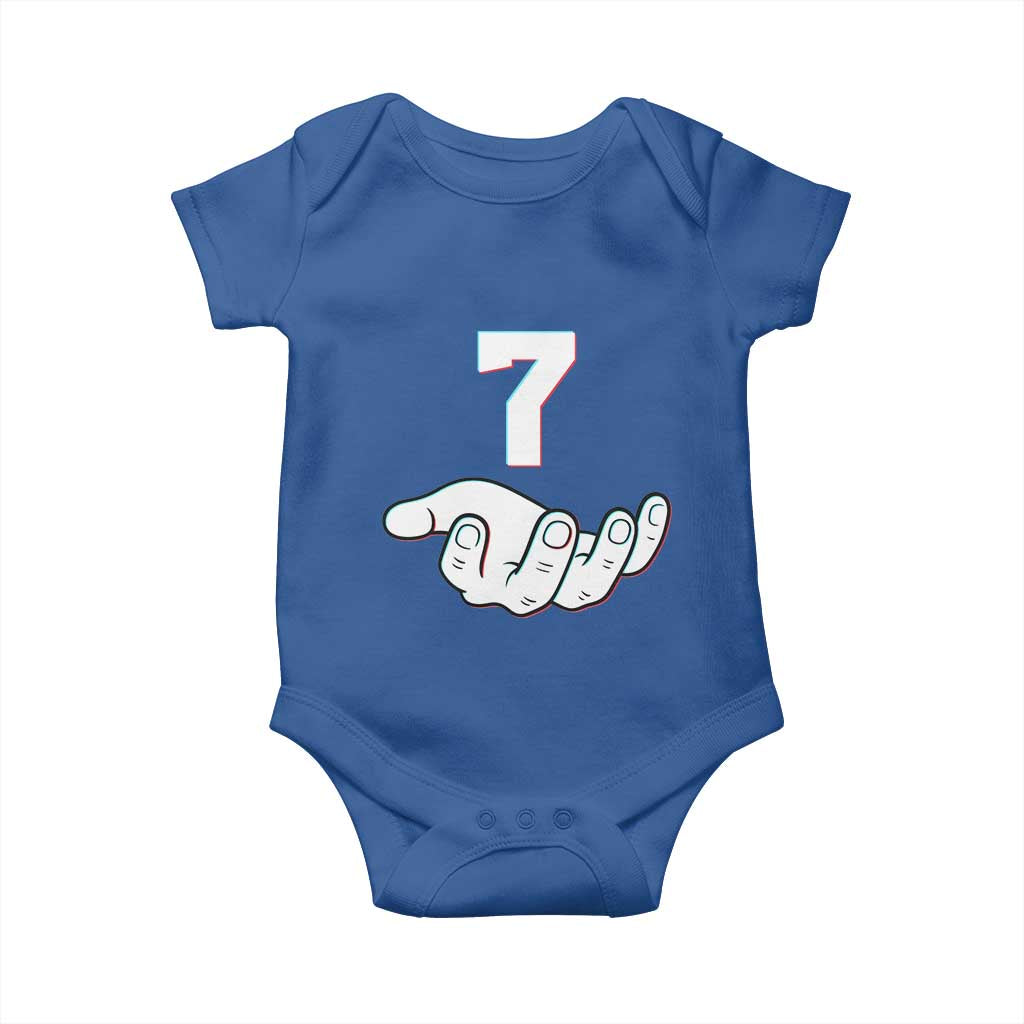 Number 7 Baby Onesie Matching 67 Meme Costume 7th Birthday 7 Years TS10 Royal Blue Print Your Wear