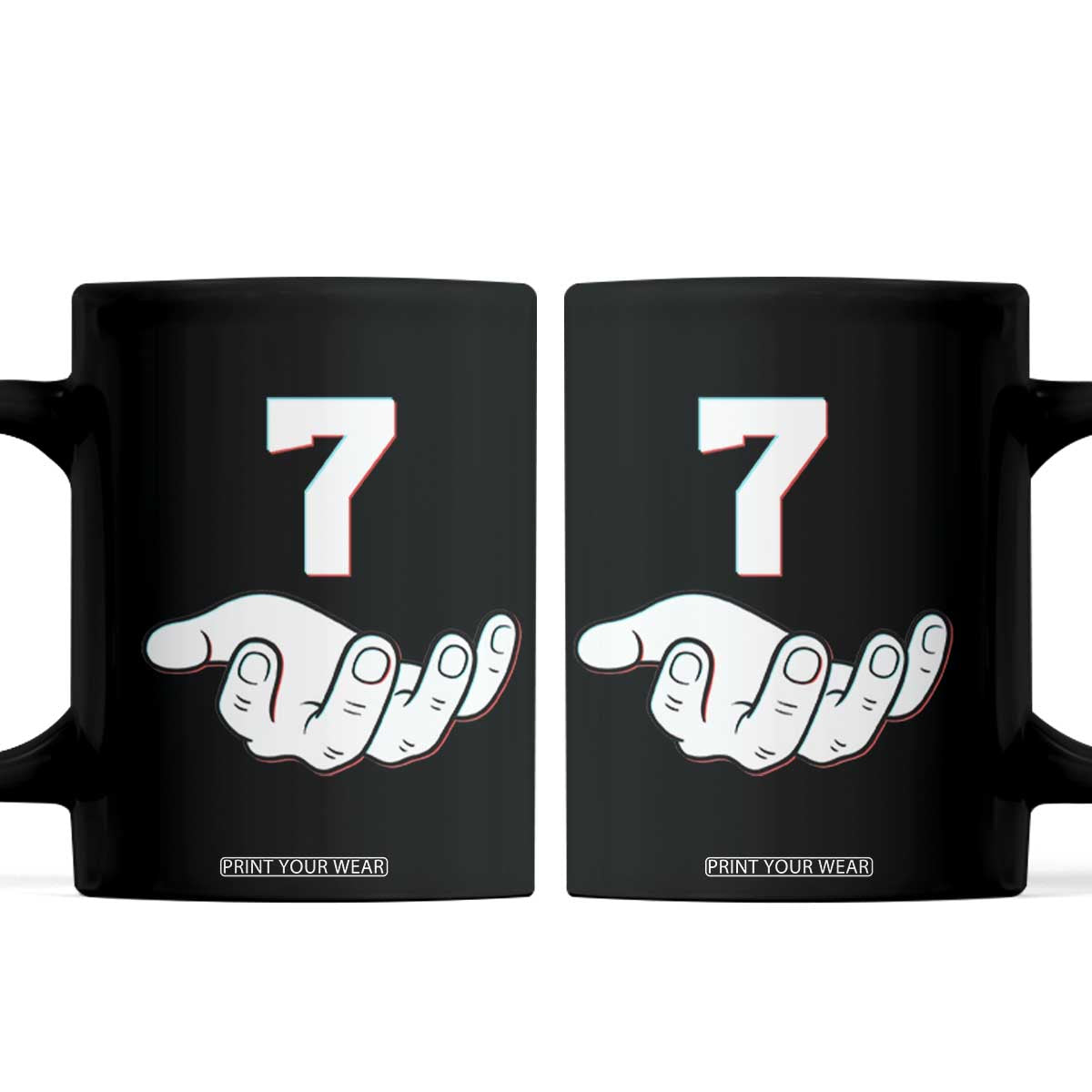 Number 7 Coffee Mug Matching 67 Meme Costume 7th Birthday 7 Years TS10 Black Print Your Wear