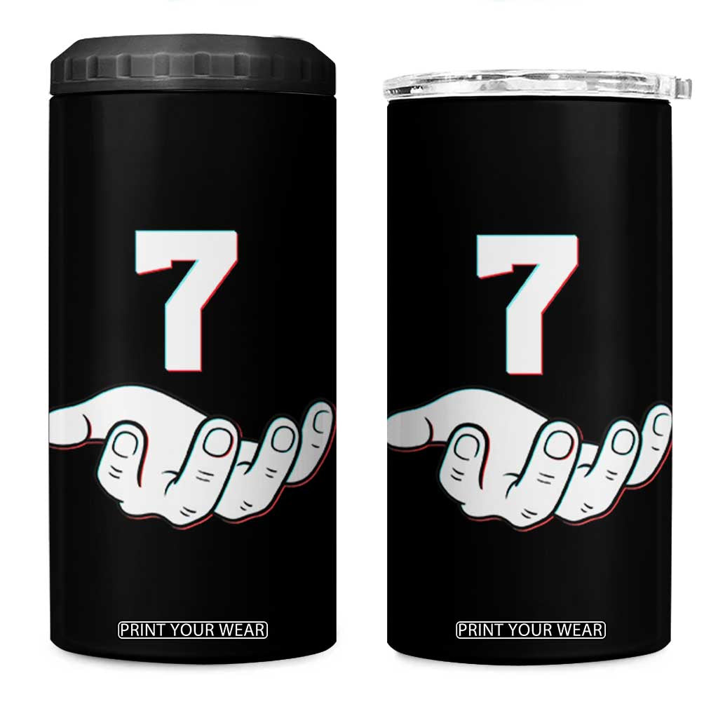 Number 7 4 in 1 Can Cooler Tumbler Matching 67 Meme Costume 7th Birthday 7 Years TS10 One Size: 16 oz Black Print Your Wear