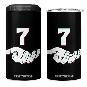 Number 7 4 in 1 Can Cooler Tumbler Matching 67 Meme Costume 7th Birthday 7 Years TS10 One Size: 16 oz Black Print Your Wear
