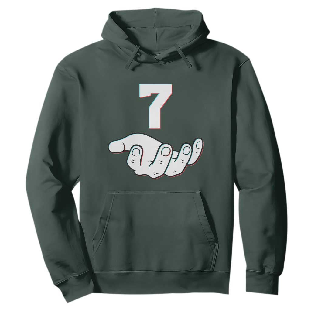 Number 7 Hoodie Matching 67 Meme Costume 7th Birthday 7 Years TS10 Dark Forest Green Print Your Wear