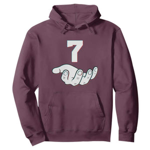 Number 7 Hoodie Matching 67 Meme Costume 7th Birthday 7 Years TS10 Maroon Print Your Wear