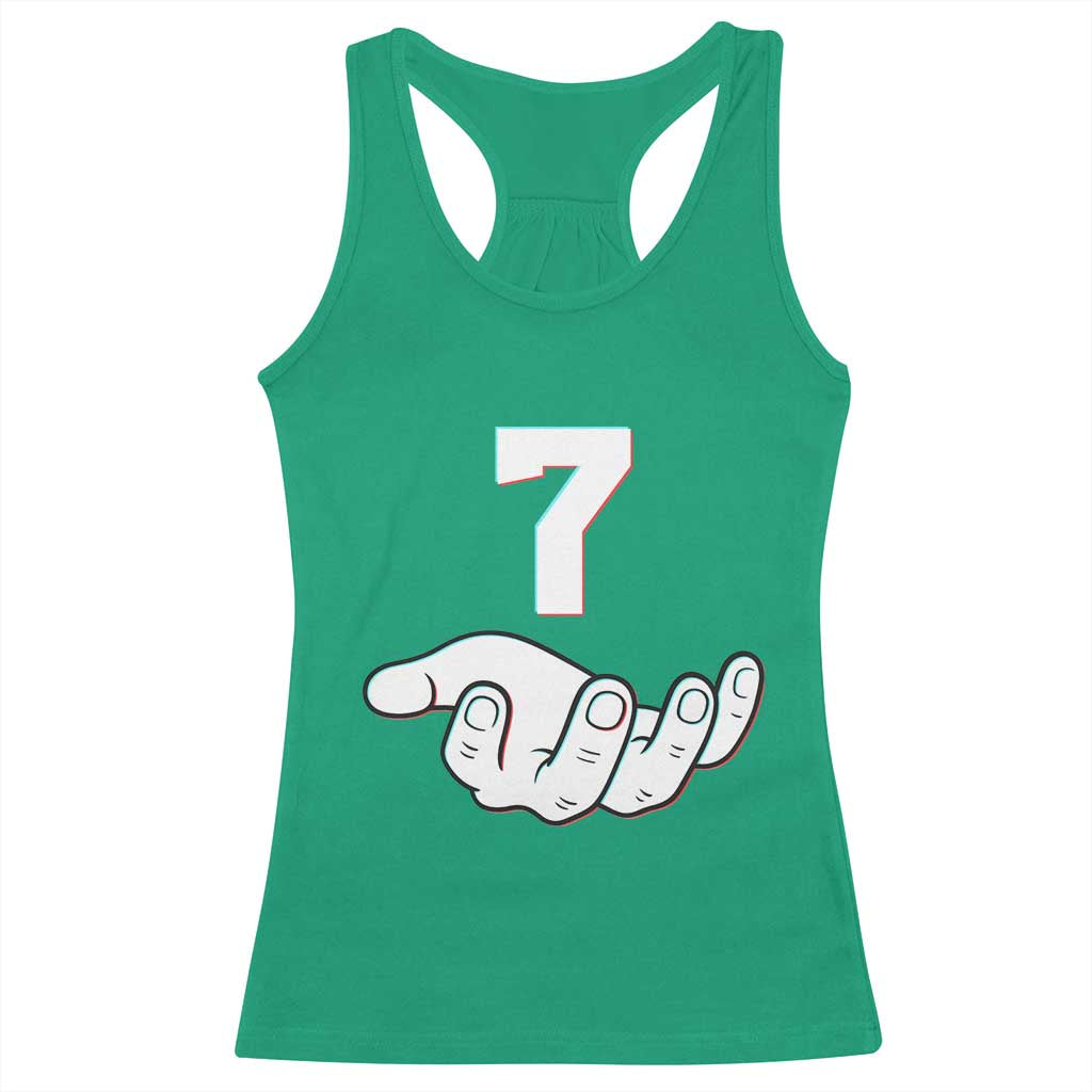 Number 7 Racerback Tank Top Matching 67 Meme Costume 7th Birthday 7 Years TS10 Irish Green Print Your Wear