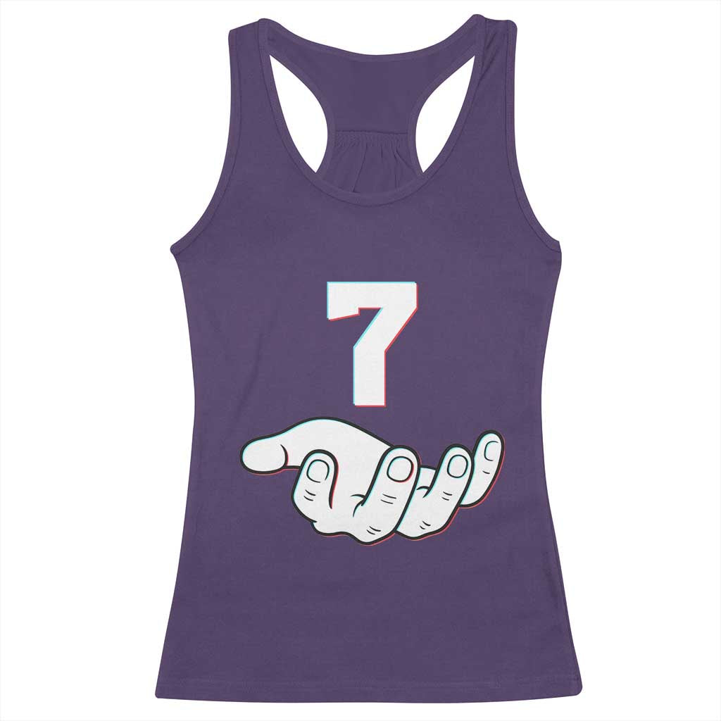 Number 7 Racerback Tank Top Matching 67 Meme Costume 7th Birthday 7 Years TS10 Purple Print Your Wear