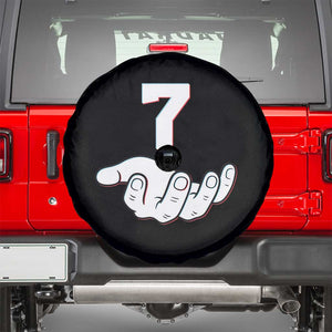 Number 7 Spare Tire Cover Matching 67 Meme Costume 7th Birthday 7 Years TS10 Black Print Your Wear