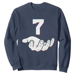 Number 7 Sweatshirt Matching 67 Meme Costume 7th Birthday 7 Years TS10 Navy Print Your Wear