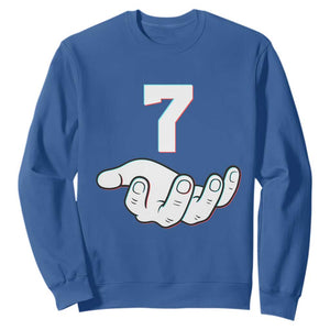 Number 7 Sweatshirt Matching 67 Meme Costume 7th Birthday 7 Years TS10 Royal Blue Print Your Wear