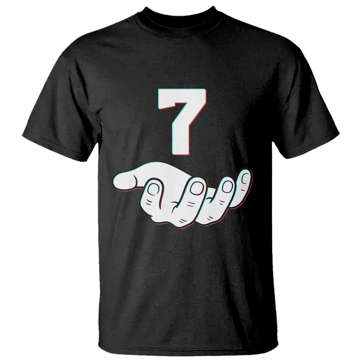 Number 7 T Shirt Matching 67 Meme Costume 7th Birthday 7 Years TS10 Black Print Your Wear