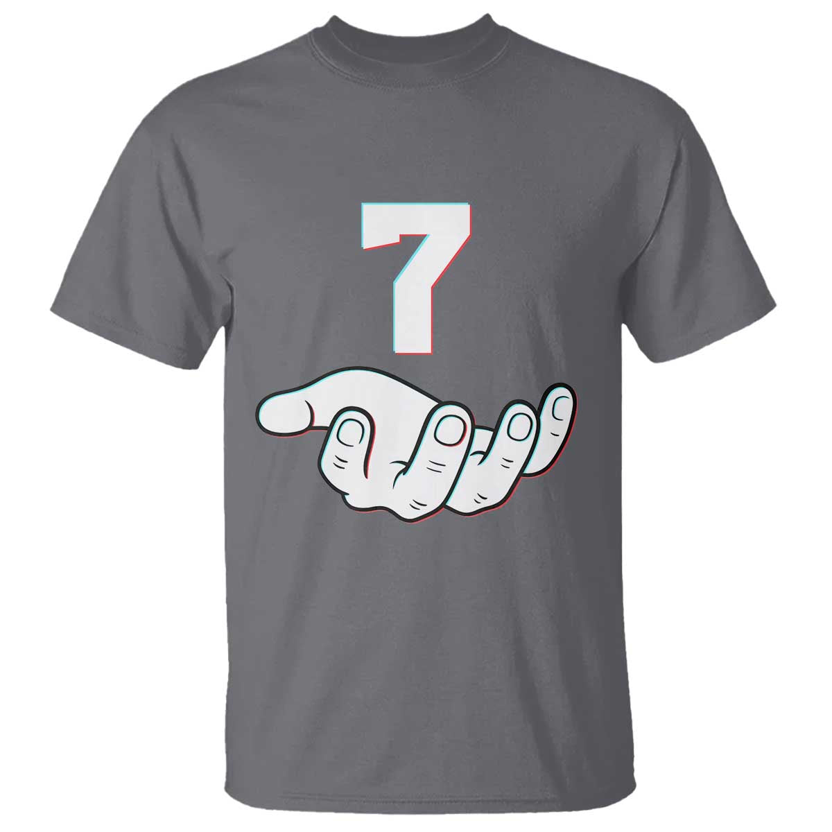 Number 7 T Shirt Matching 67 Meme Costume 7th Birthday 7 Years TS10 Charcoal Print Your Wear