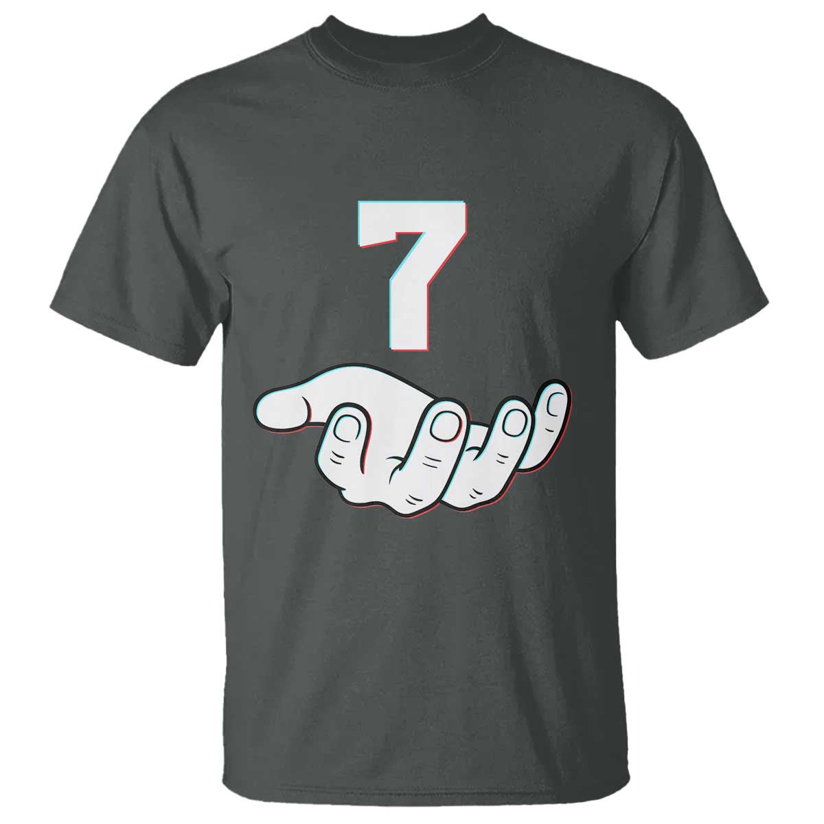 Number 7 T Shirt Matching 67 Meme Costume 7th Birthday 7 Years TS10 Dark Heather Print Your Wear