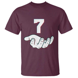 Number 7 T Shirt Matching 67 Meme Costume 7th Birthday 7 Years TS10 Maroon Print Your Wear