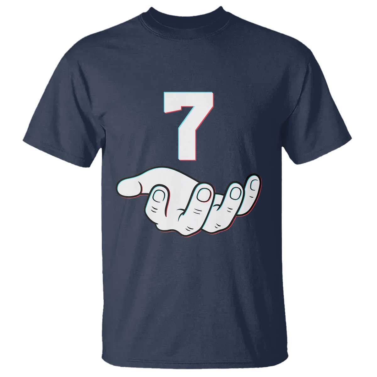 Number 7 T Shirt Matching 67 Meme Costume 7th Birthday 7 Years TS10 Navy Print Your Wear