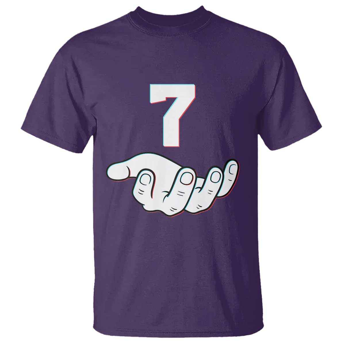 Number 7 T Shirt Matching 67 Meme Costume 7th Birthday 7 Years TS10 Purple Print Your Wear
