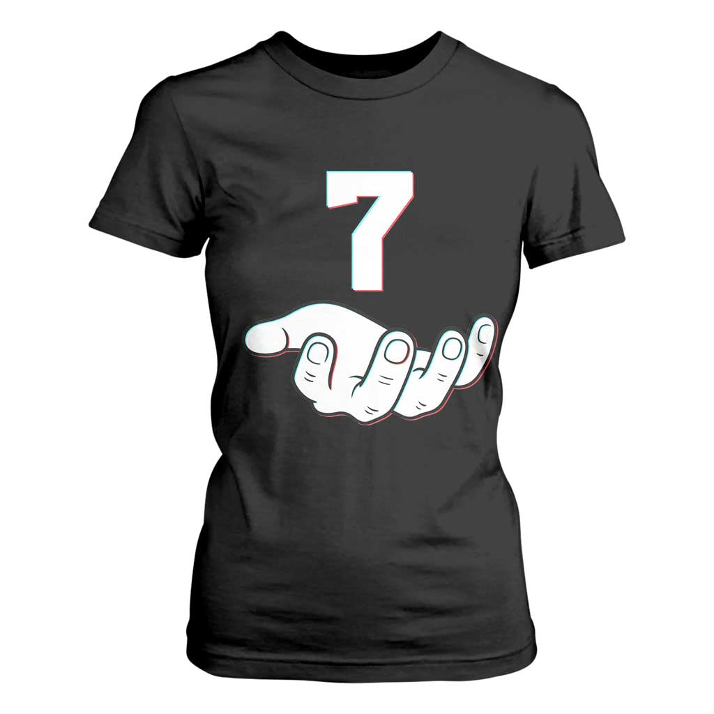 Number 7 T Shirt For Women Matching 67 Meme Costume 7th Birthday 7 Years TS10 Black Print Your Wear