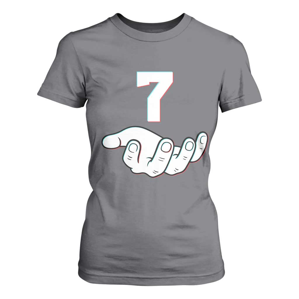 Number 7 T Shirt For Women Matching 67 Meme Costume 7th Birthday 7 Years TS10 Charcoal Print Your Wear