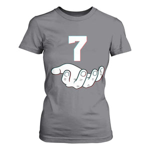Number 7 T Shirt For Women Matching 67 Meme Costume 7th Birthday 7 Years TS10 Charcoal Print Your Wear