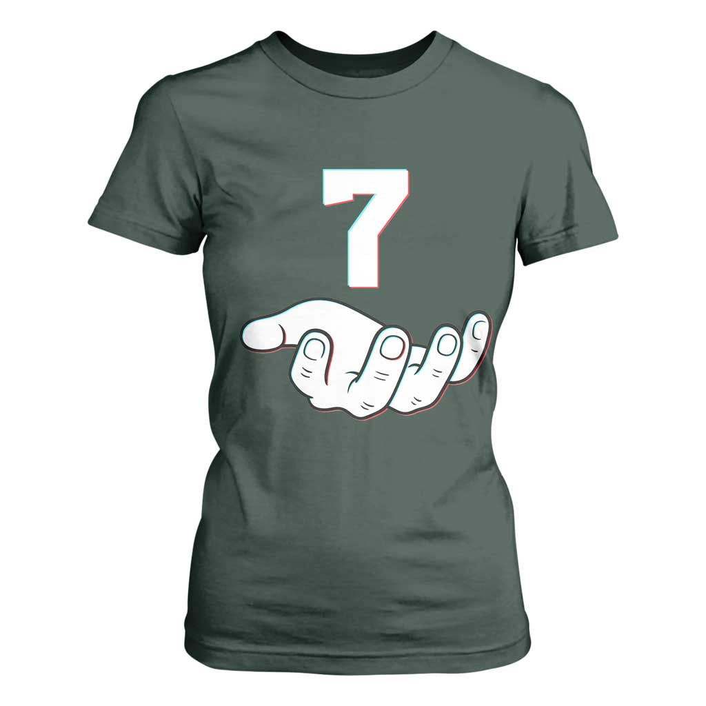 Number 7 T Shirt For Women Matching 67 Meme Costume 7th Birthday 7 Years TS10 Dark Forest Green Print Your Wear