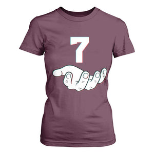 Number 7 T Shirt For Women Matching 67 Meme Costume 7th Birthday 7 Years TS10 Maroon Print Your Wear