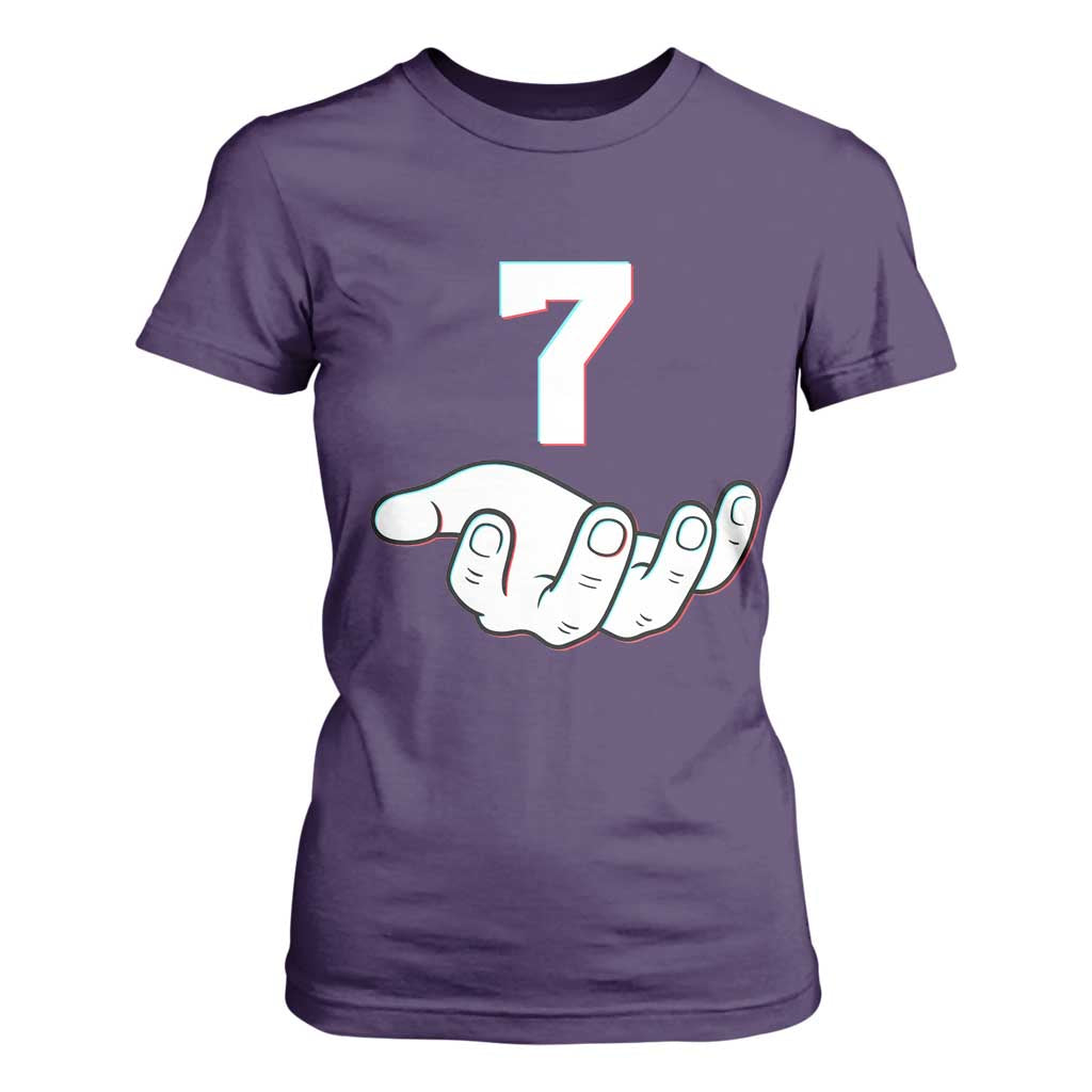 Number 7 T Shirt For Women Matching 67 Meme Costume 7th Birthday 7 Years TS10 Purple Print Your Wear