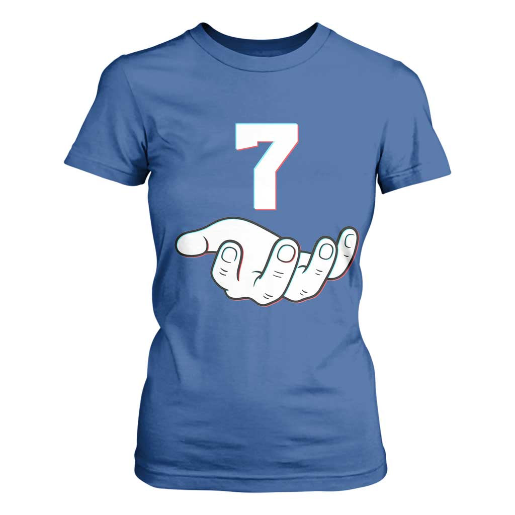 Number 7 T Shirt For Women Matching 67 Meme Costume 7th Birthday 7 Years TS10 Royal Blue Print Your Wear
